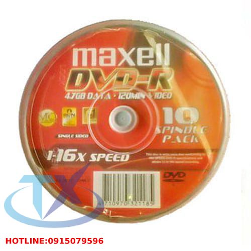 Đĩa DVD Maxell - Hộp tròn 10 cái