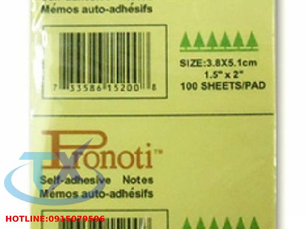 Giấy note vàng 1,5x2 Pronoti 3,8cmx5cm